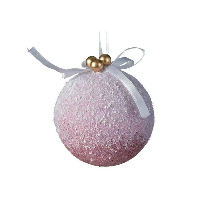 SFERA CON BACCHE ROSA VELVET